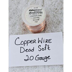 Bare Round Dead Soft Copper Wire 20 Gauge 1 Pound Spool